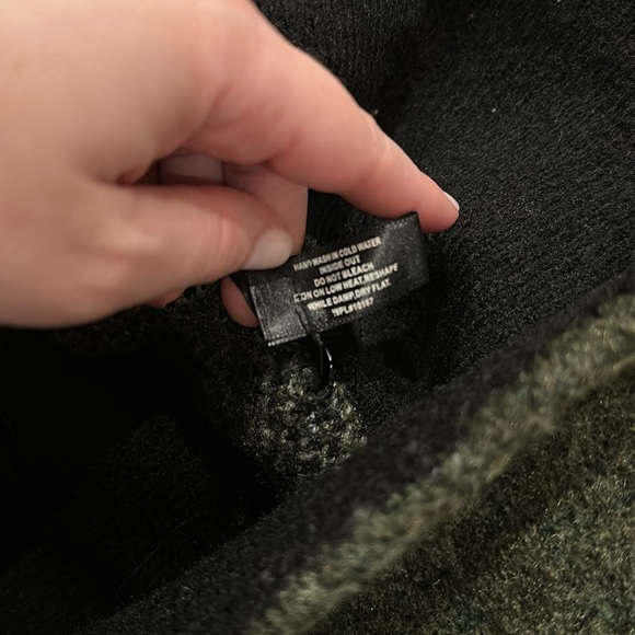 Aqua Camo Cowl Neck Sweater - Picture 4 of 4